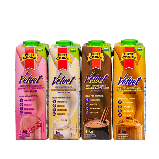 Velvet | Chocolate, Vanilla, Butterscotch or Strawberry - 1L
