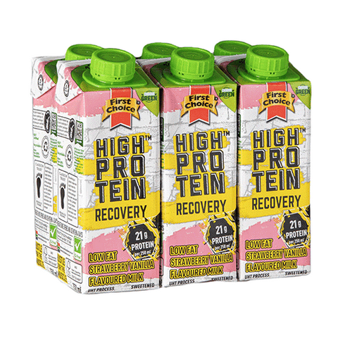 High-Protein Recovery Milk |  Strawberry Vanilla Flavoured - 1 x 6 pack (250ml)